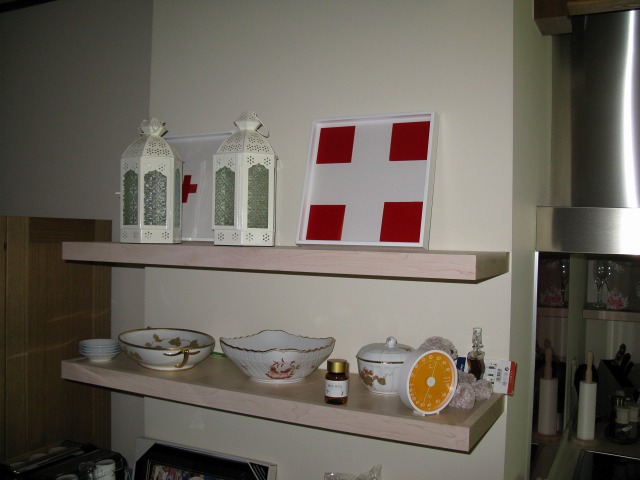 キッチンの飾り棚